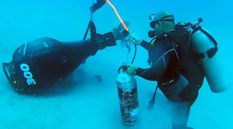 Come fare un recupero di un motore fuoribordo che cade in acqua